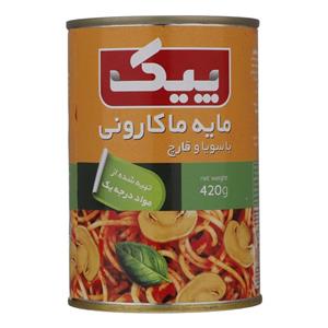 کنسرو مایه ماکارونی با سویا و قارچ پیک 420 گرمی