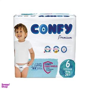 پوشک بچه کانفی مدل PERMIUM سایز 6 شش بسته 24 عددی
