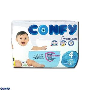 پوشک بچه کانفی مدل permium سایز 4 دو بسته 34 عددی