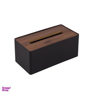 جعبه دستمال کاغذی مدل درب چوبی کد 1018