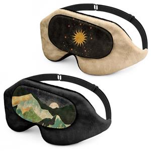 چشم بند خواب کاوا ماسک مدل خورشید و ماه C243 مجموعه 2 عددی 