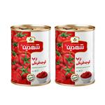 کنسرو رب گوجه فرنگی شهدین - 800 گرم بسته 2 عددی