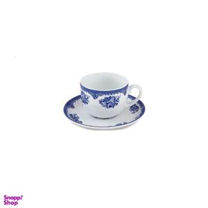 ست فنجان و نعلبکی 12 پارچه چینی زرین ایران مدل ایتالیا اف 8 زرین درجه سه\t