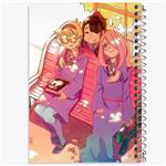 دفتر مشق 50 برگ خندالو مدل سوسی و اکو و جانسون انیمه جادوگران کوچک Little Witch Academia کد 22886