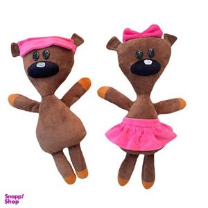 عروسک طرح تدی مستربین مدل JIMI110 ارتفاع 37 سانتی‌متر مجموعه 2 عددی