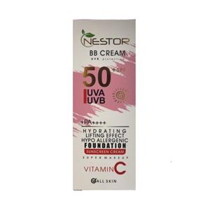 کرم ضد آفتاب رنگی نستور SPF 50 شماره 4 مدل ویتامین c ‌مناسب پوست‌های خشک حجم 50 میلی‌لیتر