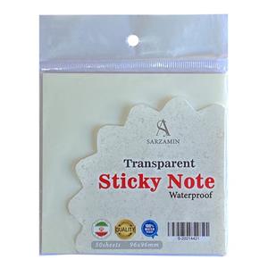 کاغذ یادداشت چسب دار سرزمین طرح شفاف Transparent