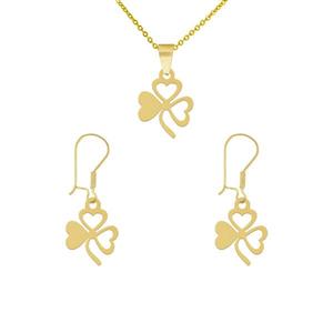 نیم ست طلا 18 عیار زنانه طلای کامک مدل 34 طرح گلبرگ