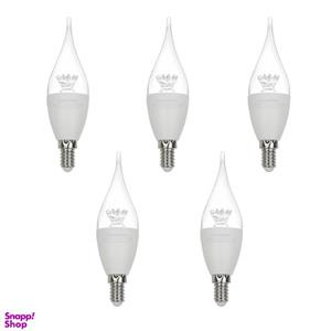 لامپ ال ای دی 7 وات کملیون مدل اشکی طرح گل کریستالی پایه E14 بسته 5 عددی