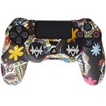 محافظ دسته پلی استیشن 4 طرح جمجمه و گل مدل Flower skull PS4326 به همراه روکش آنالوگ