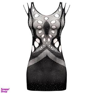 لباس خواب زنانه ماییلدا مدل نگین دار کد 4860-7093 رنگ مشکی