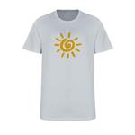 تی شرت آستین کوتاه زنانه مدل خورشید  کد L297 رنگ طوسی