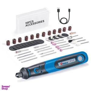 فرز مینیاتوری شارژی وی تولز مدل  YP-VT1208-3.6V مجموعه 50 عددی