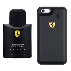 ست ادو تویلت مردانه فراری مدل Scuderia Black حجم 75 میلی لیتر به همراه کاور آیفون دارای عطر حجم 25 میلی لیتر