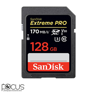 کارت حافظه SDXC سن دیسک مدل Extreme Pro V30 کلاس 10 استاندارد UHS-I U3 سرعت 170mbps ظرفیت 128 گیگابایت