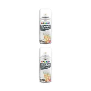 اسپری رنگ پارچه نقره ای دوپلی کالر مدل TEXstyle حجم 150میلی لیتر مجموعه 2 عددی
