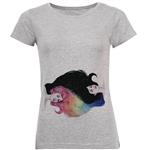 تی شرت زنانه طرح  colorfull Hair Girls  کد C81