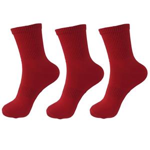جوراب ورزشی مردانه ادیب مدل اسپرت کش انگلیسی کد MNSPT رنگ قرمز بسته 3 عددی 