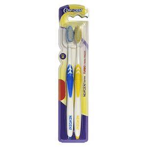 مسواک کانفیدنت مدل فرش با برس متوسط بسته 2 عددی -