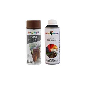 اسپری رنگ مشکی مات و اسپری رنگ افکت زنگ زدگی دوپلی کالر مدل RE حجم 800 میلی لیتر