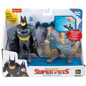 اکشن فیگور فیشر پرایس مدل League of Super pets Batman and Ace کد HGL01 