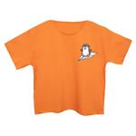 کراپ‌تی شرت آستین کوتاه زنانه مدل پنگوئن رنگ نارنجی