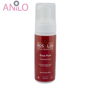 فوم پاک کننده پوست چرب رزالیا مدل Rosa Pure حجم 150 میلی لیتر 