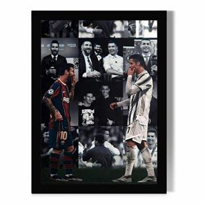 تابلو مدل دیواری طرح رونالدو و مسی Ronaldo and Messi کد FD494