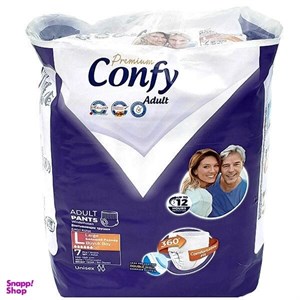 پوشک شورتی بزرگسال کانفی مدل پریمیوم سایز بزرگ بسته 7 عددی