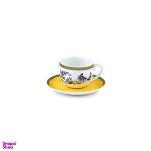 ست فنجان و نعلبکی 12 پارچه چینی زرین ایران سری ایتالیا اف مدل ویلیج کد 8 درجه 3