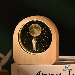 چراغ خواب مدل گوی شیشه ای فضانورد و ماه