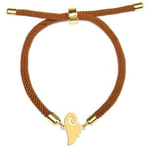 دستبند طلا 18 عیار دخترانه وی وی گلد گالری مدل بال پرنده کد S2184