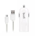 Budi M8J062M Car Charger with microUSB Cable