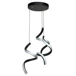 لوستر آویز سه شعله چشمه نور کد L6364/3H-BK مدرن