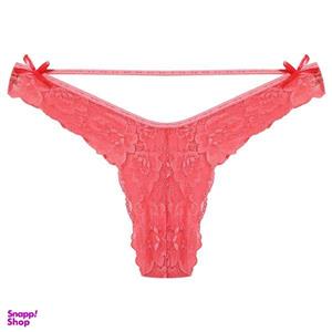 شورت زنانه کوزا مدل گیپور گلدار جلو بنددار کد 4885 رنگ صورتی