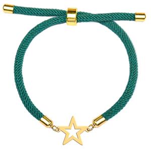 دستبند طلا 18 عیار دخترانه وی وی گلد گالری مدل ستاره کد S2186