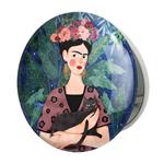 آینه جیبی خندالو طرح فریدا کالو Frida Kahlo مدل تاشو کد 3718