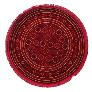 فرش ماشینی بزرگمهر طرح بلوچی کد78001 زمینه لاکی