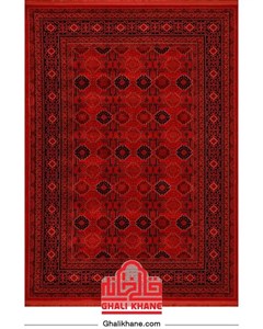 فرش ماشینی بزرگمهر طرح بلوچی کد78001 زمینه لاکی