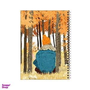 دفتر مشق 80 برگ بامبیلیپ طرح درخت های پاییزی و دختر کد 9568537