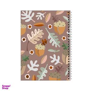 دفتر مشق 80 برگ بامبیلیپ طرح پترن پاییزی بلوط کد 7205761