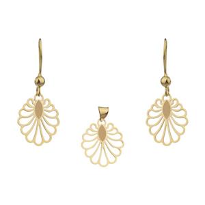 نیم ست طلا 18 عیار زنانه الن نار مدل 0545