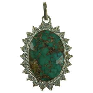 آویز گردنبند نقره زنانه سلین کالا مدل فیروزه نیشابور کد 20