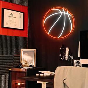 چراغ دیواری نئون طرح توپ بسکتبال