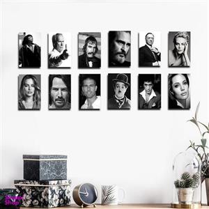 تابلو شاسی بکلیت طرح مشاهیر سینمای جهان مدل SH-1716 مجموعه 12 عددی