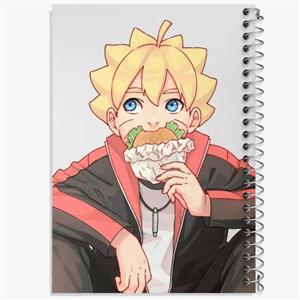 دفتر مشق 50 برگ خندالو مدل بوروتو اوزوماکی انیمه بوروتو Boruto کد 15755
