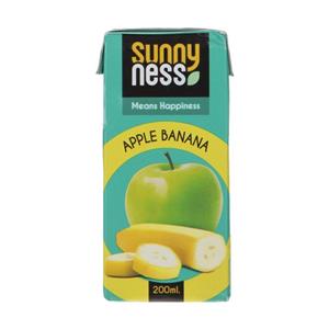 نوشیدنی بدون گاز سیب موز سانی نس حجم 200 میلی لیتر Sunny Ness Apple Banana 200ml