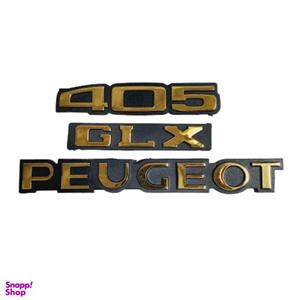 آرم صندوق عقب خودرو چیکال مدل P-272-GLX-GOLD مناسب برای پژو 405 مجموعه 3 عددی
