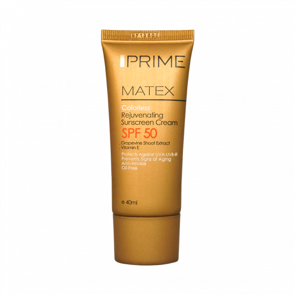 پریم  کرم ضد آفتاب رنگی جوان کننده متکس 40 میل -spf50 matex