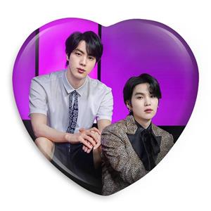 پیکسل قلبی جین Jin و شوگا Suga گروه بی تی اس BTS